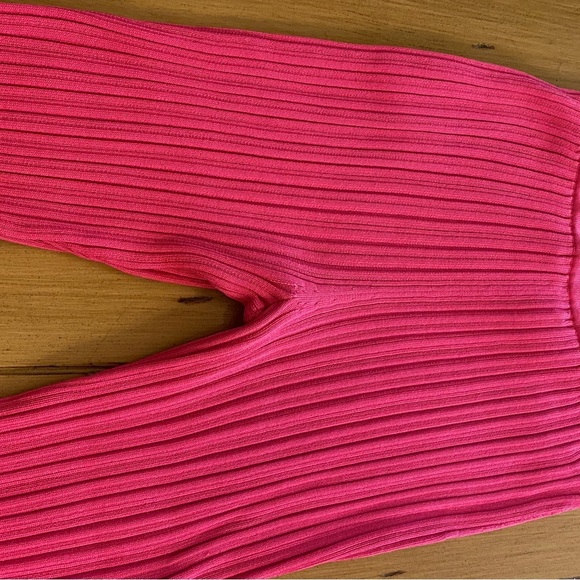 Adam lippes womens pink knit flare stretchy comfortable pants size small - Picture 14 of 15